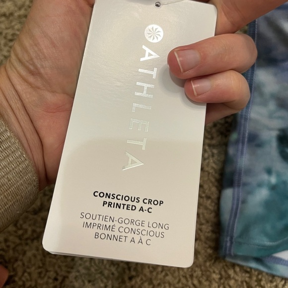 Athleta NWT Conscious Crop Printed A-C, Sz S - Picture 9 of 11